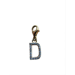Thomas Sabo Charm Club Letter D Gold Plated 925 Silver CZ Initial Pendant Box
